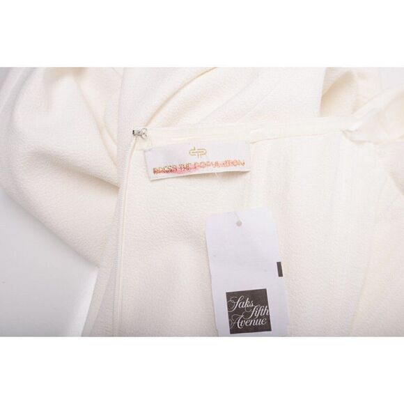 Dress The Population Womens Off The Shoulder Dress M Off white Ivory NWOT - Picture 7 of 7